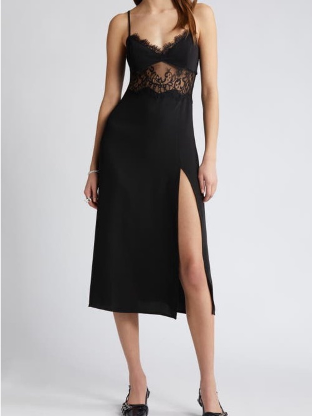 Open edit Women’s midi dress Black